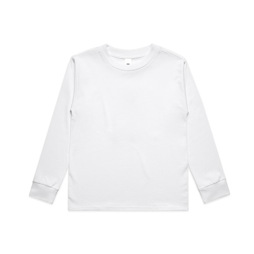 WHITE youth-classic-l/s-tee-white